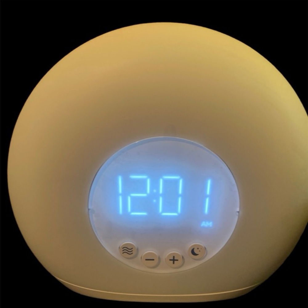 Capello Moonglow Alarm Clock With Sunrise Wake-up Light White & Blue